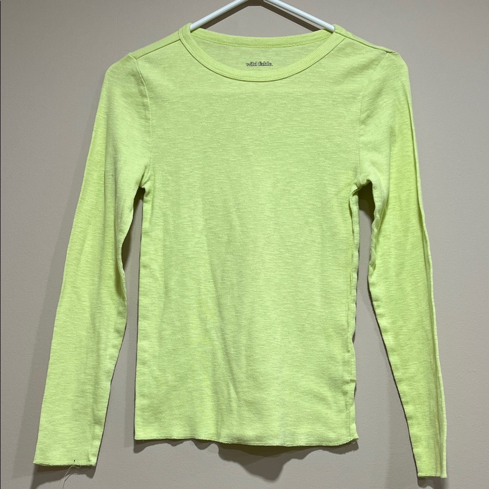 Wild Fable Light Green Ribbed Top